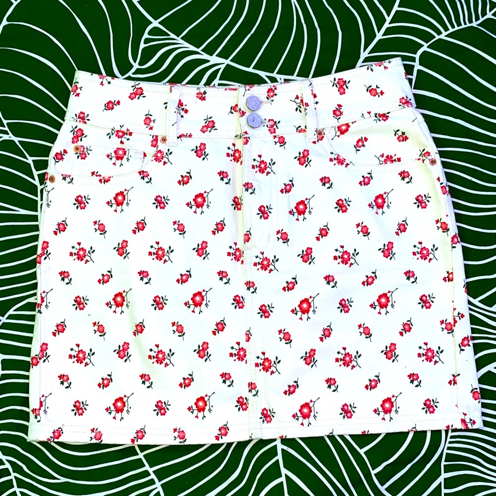 BDG Flower Print Mini Skirt